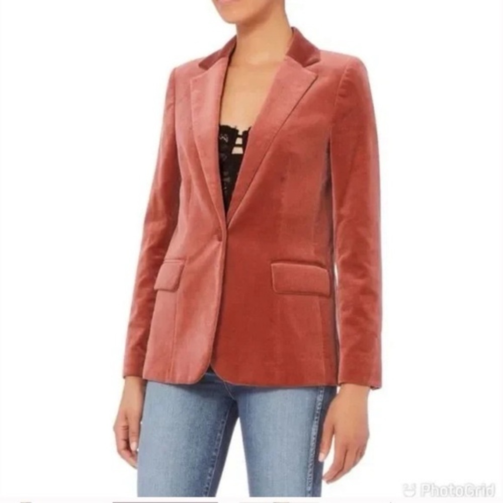 Frame Denim Women's Terracotta Velvet Blazer size 6